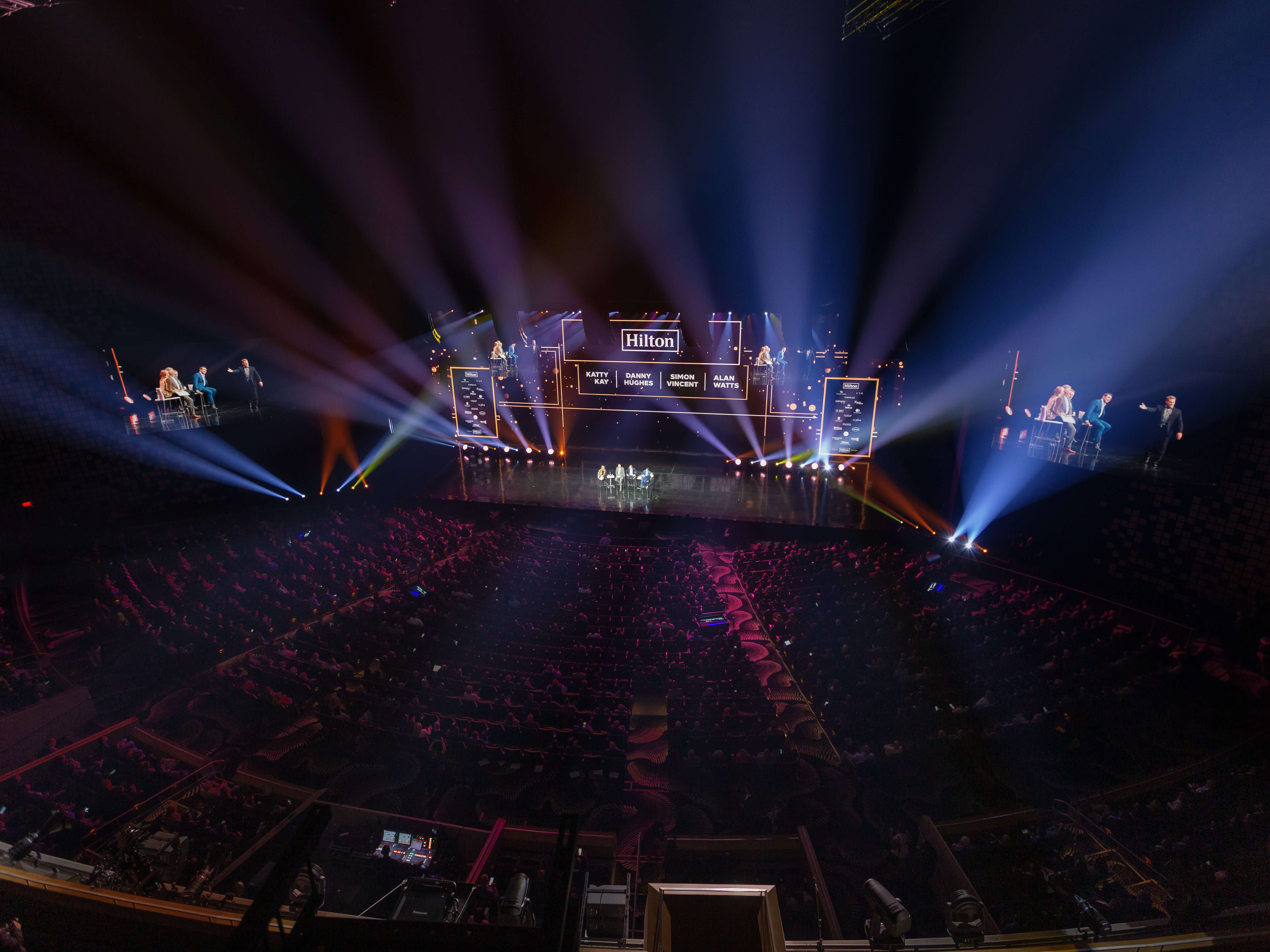 2022 Hilton Global Owners conference stage from balcony