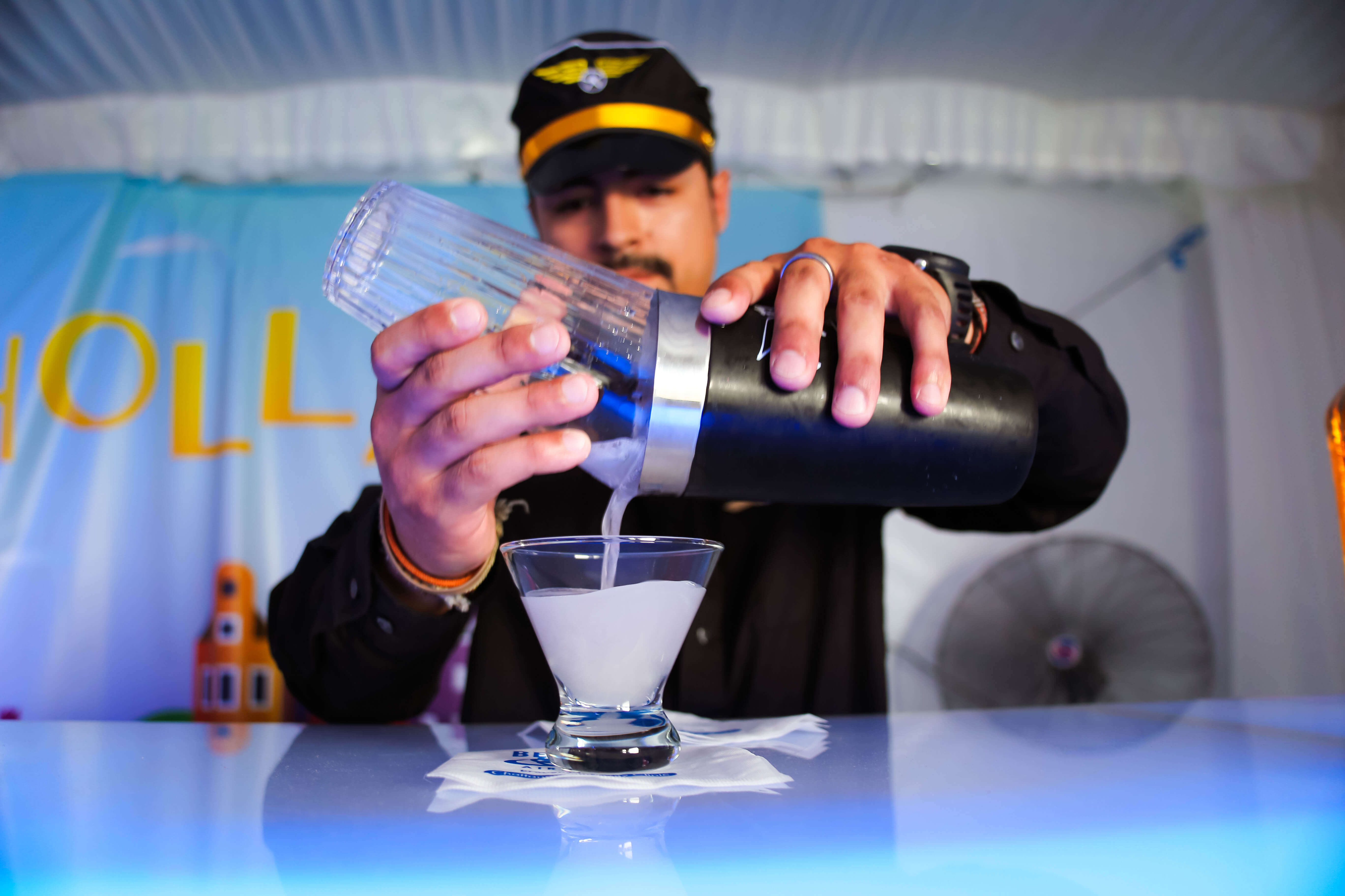 Bartender creating a cocktail at the Believe Bash 2018 fundraiser for Erlanger Foundation in Chattanooga, TN