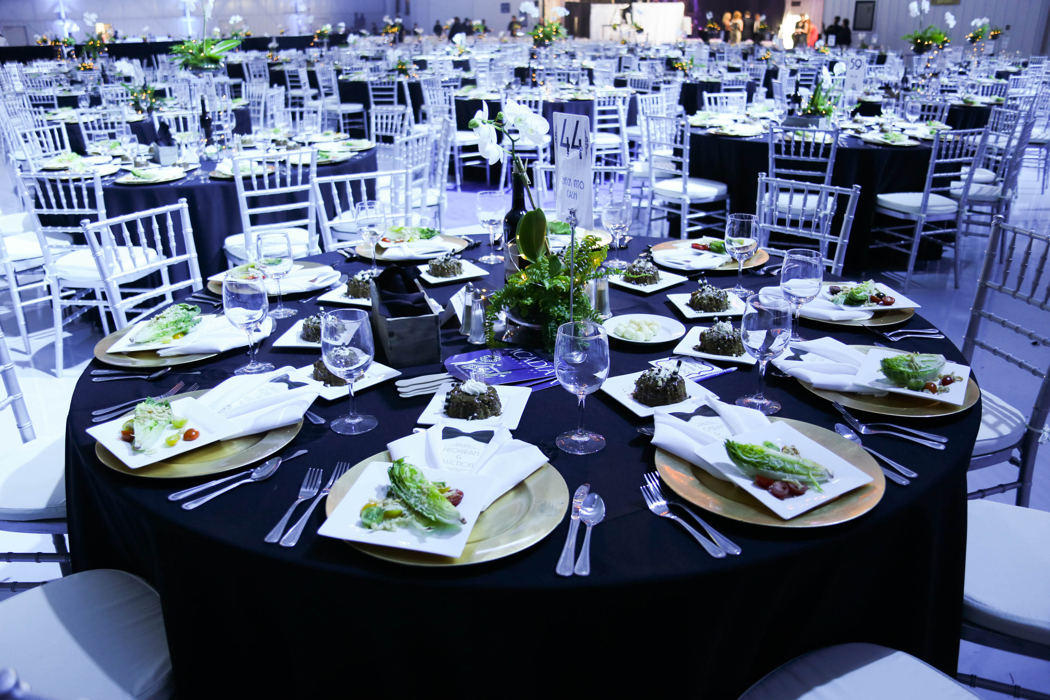 Tables at the Believe Bash 2018 fundraiser for Erlanger Foundation in Chattanooga, TN